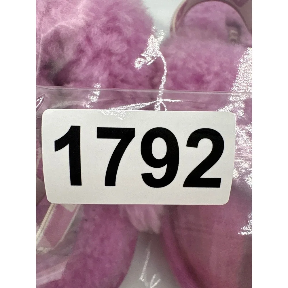 UGG Kids Fluff Yeah Slide Rock Rose Pink Sheepskin Slippers 1130330 Size 10T